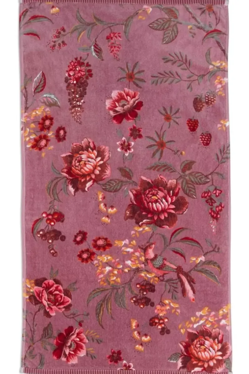 Badhanddoek Secret Garden Mauve 55X100Cm<Pip Studio Outlet