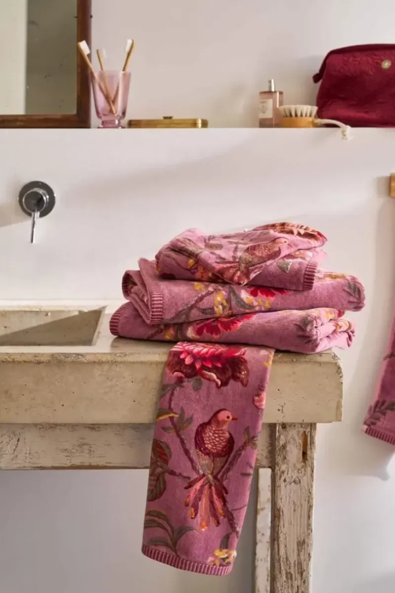 Badhanddoek Secret Garden Mauve 55X100Cm<Pip Studio Outlet