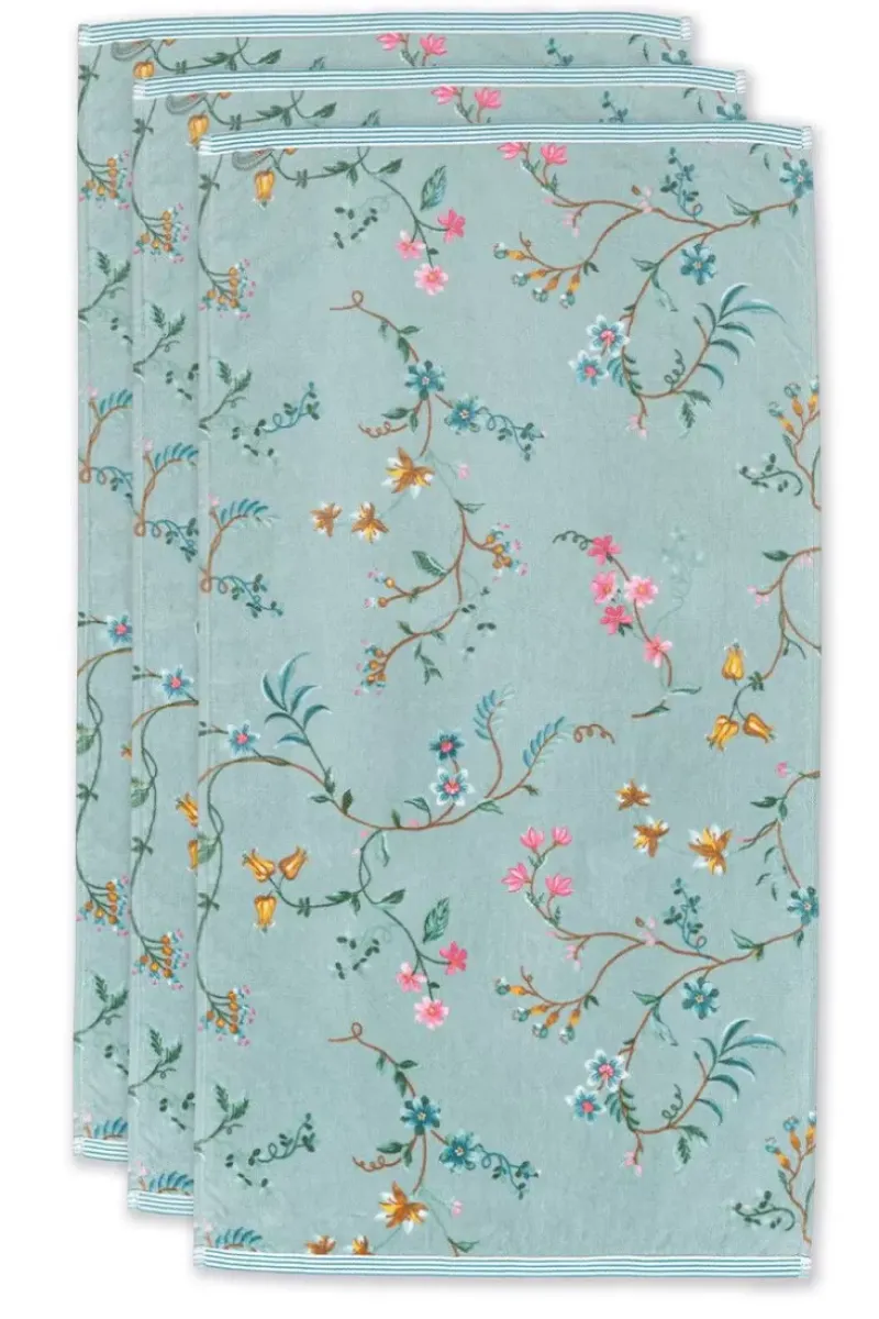 Badhanddoek Set/3 Les Fleurs 55X100 Cm<Pip Studio Clearance