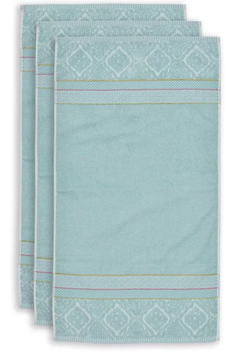 Badhanddoek Set/3 Soft Zellige Blue 55X100 Cm<Pip Studio Online