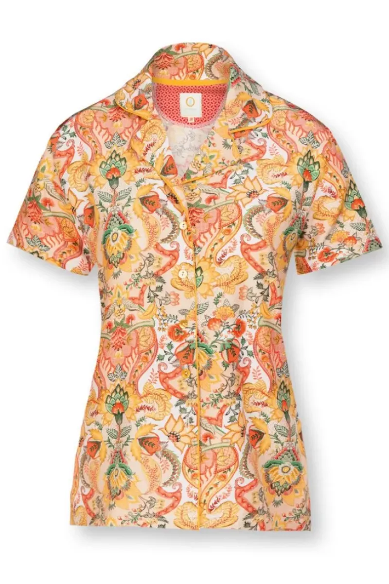 Blouse Korte Mouw Kyoto Festival Geel<Pip Studio Online