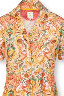 Blouse Korte Mouw Kyoto Festival Geel<Pip Studio Online