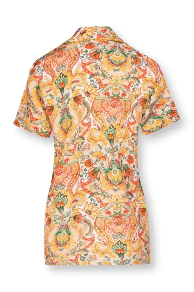 Blouse Korte Mouw Kyoto Festival Geel<Pip Studio Online