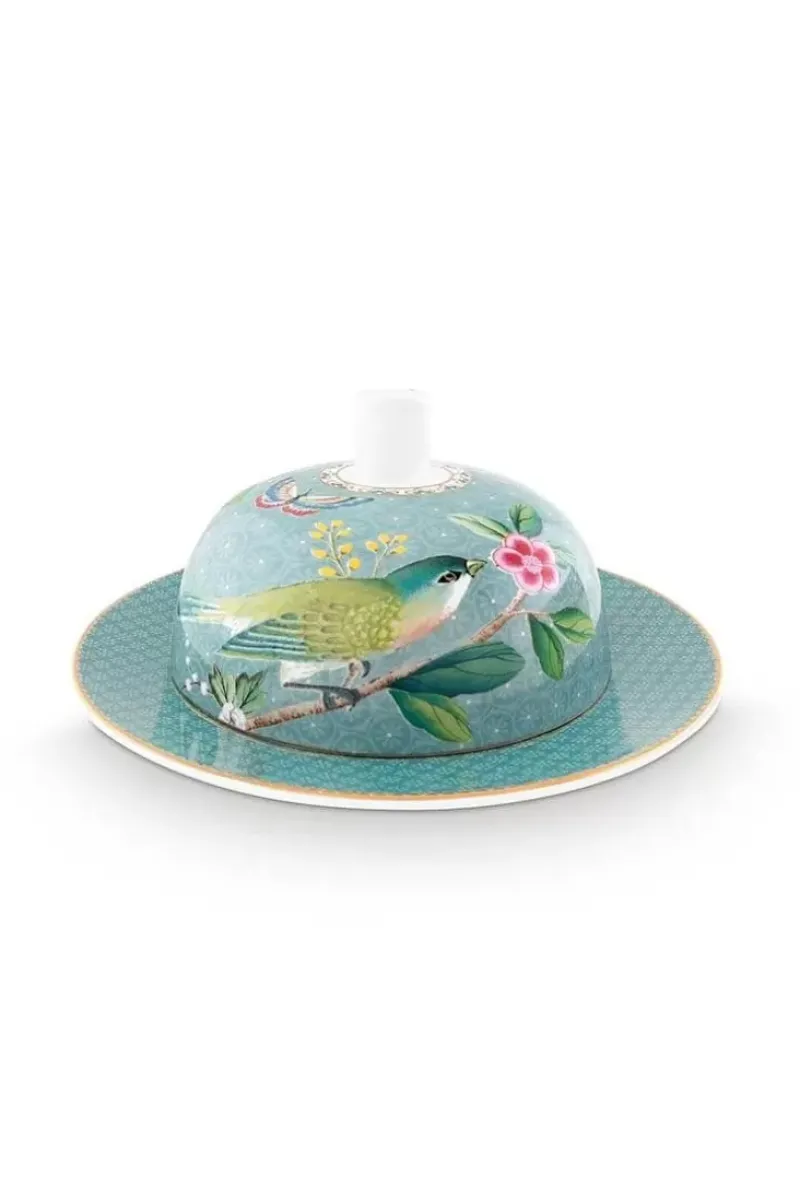 Blushing Birds Botervloot Rond Blue<Pip Studio Outlet