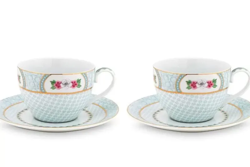 Blushing Birds Set/2 Cappuccino Kop & Schotel<Pip Studio