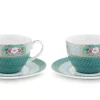 Blushing Birds Set/2 Cappuccino Kop & Schotel<Pip Studio