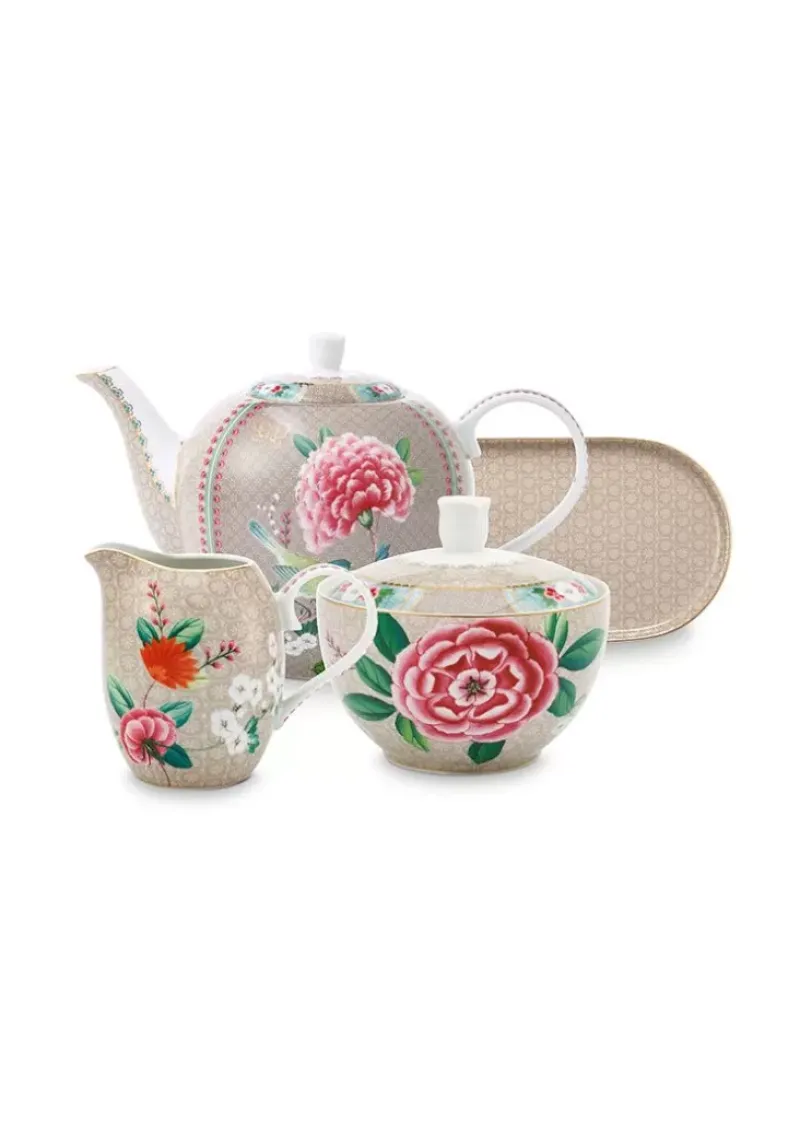 Blushing Birds Thee Set/4 Khaki<Pip Studio