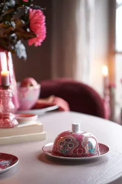 Flower Festival Botervloot Rond Deco Donker<Pip Studio Online