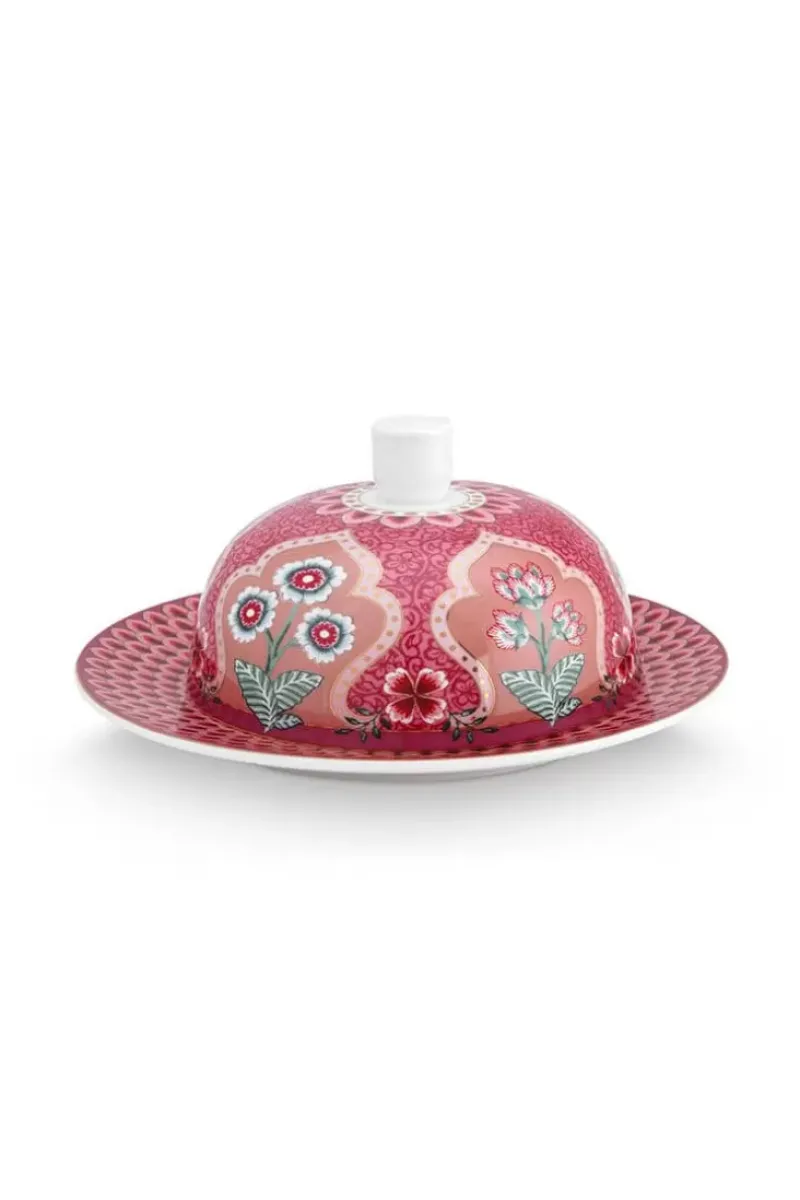Flower Festival Botervloot Rond Deco Donker<Pip Studio Online