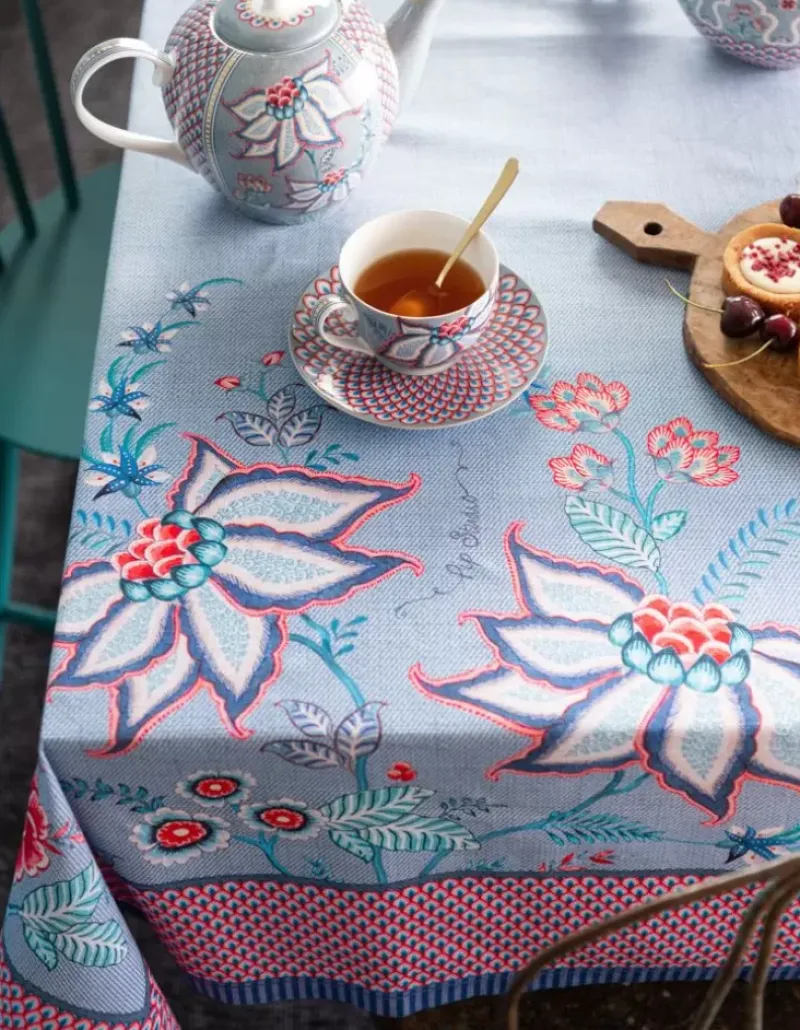 Flower Festival Cappuccino Kop & Schotel Lichtblauw<Pip Studio New