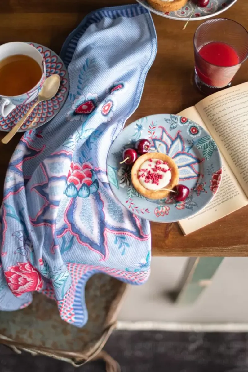 Flower Festival Cappuccino Kop & Schotel Lichtblauw<Pip Studio New