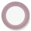 Flower Festival Dinerbord Rood/Lichtblauw 26.5 Cm<Pip Studio Hot