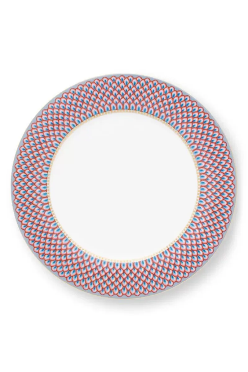 Flower Festival Dinerbord Rood/Lichtblauw 26.5 Cm<Pip Studio Hot