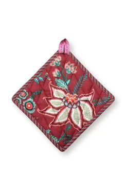 Flower Festival Pot Holder Square Dark Pink<Pip Studio Best