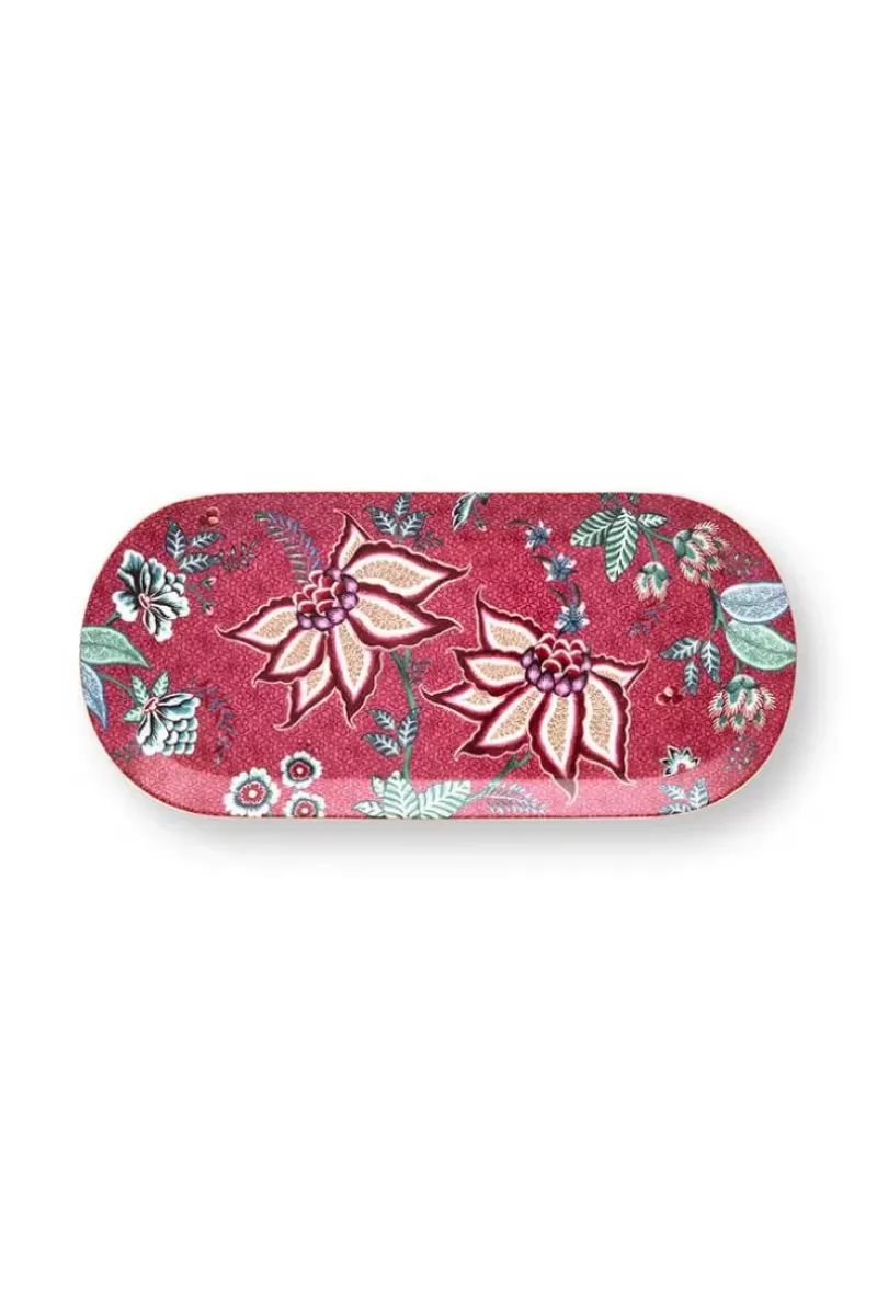Flower Festival Rechthoekig Taartplateau Donker<Pip Studio Clearance