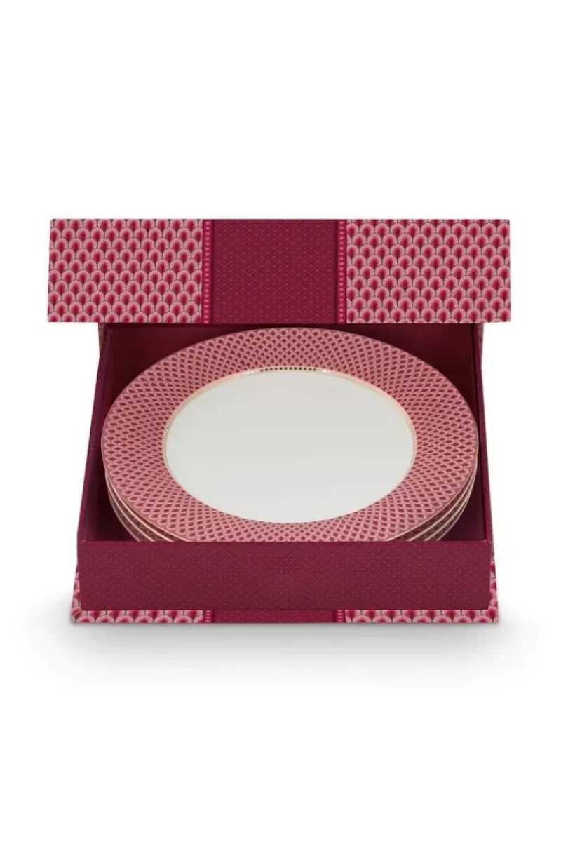 Flower Festival Set/4 Dinerborden Donker 26.5Cm<Pip Studio Clearance