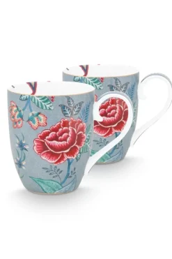Flower Festival Set/2 Mokken Xl Licht<Pip Studio Sale