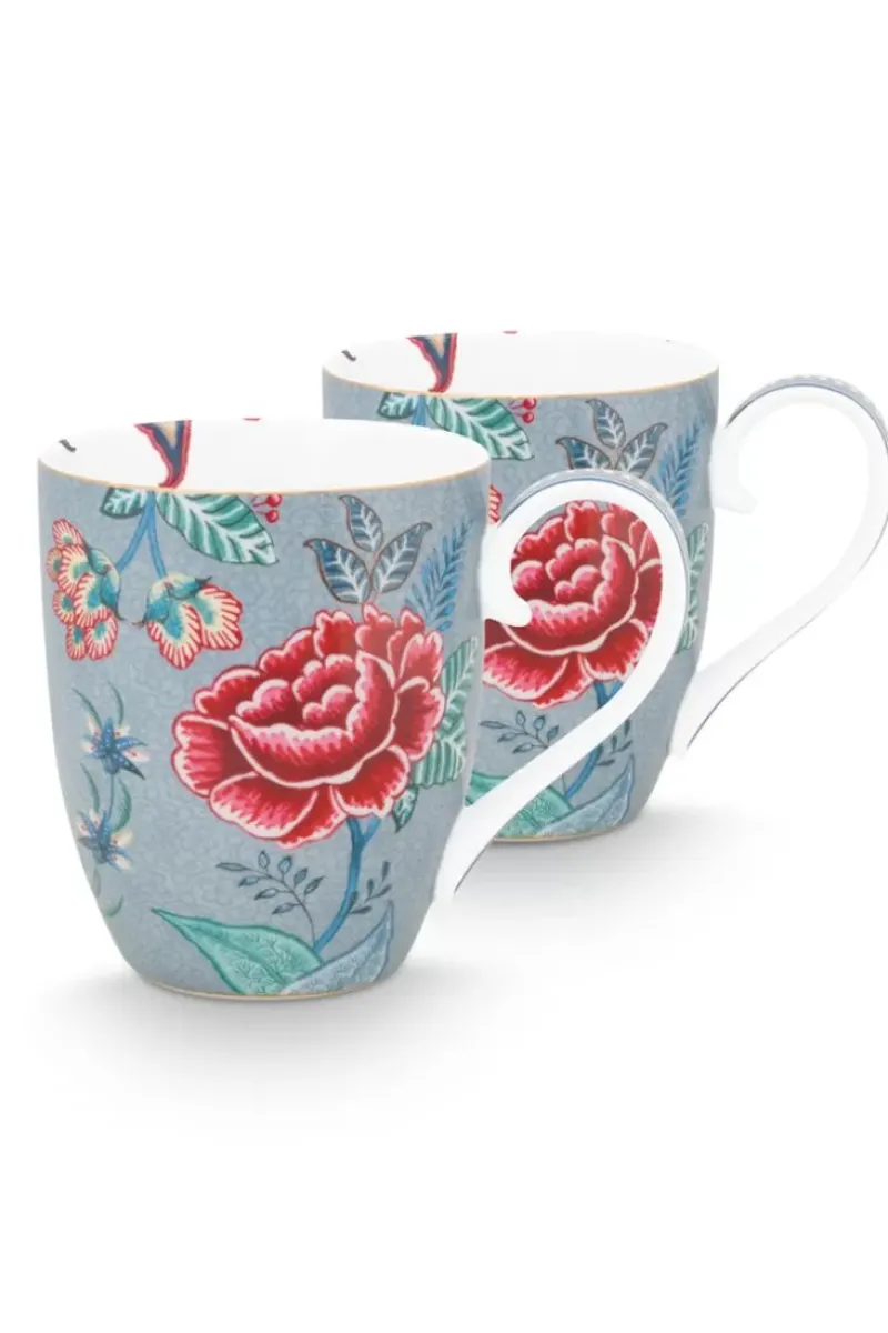 Flower Festival Set/2 Mokken Xl Licht<Pip Studio Sale