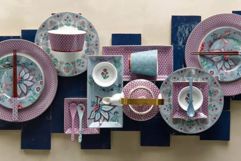 Flower Festival Set/4 Ontbijtborden Licht 21Cm<Pip Studio Best