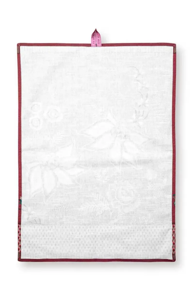 Flower Festival Tea Towel Dark Pink<Pip Studio Sale