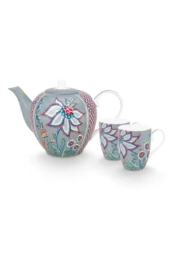 Flower Festival Thee Set/3 Groot Licht<Pip Studio