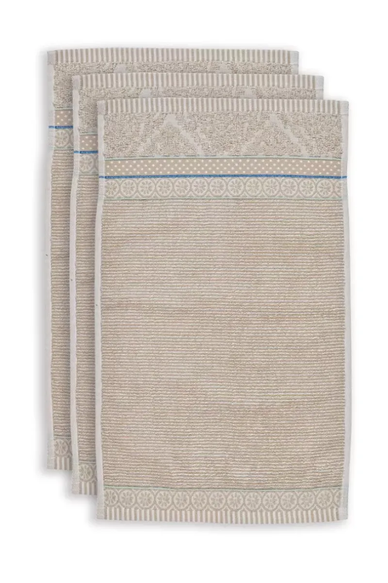 Gastendoek Set/3 Soft Zellige 30X50 Cm<Pip Studio Best
