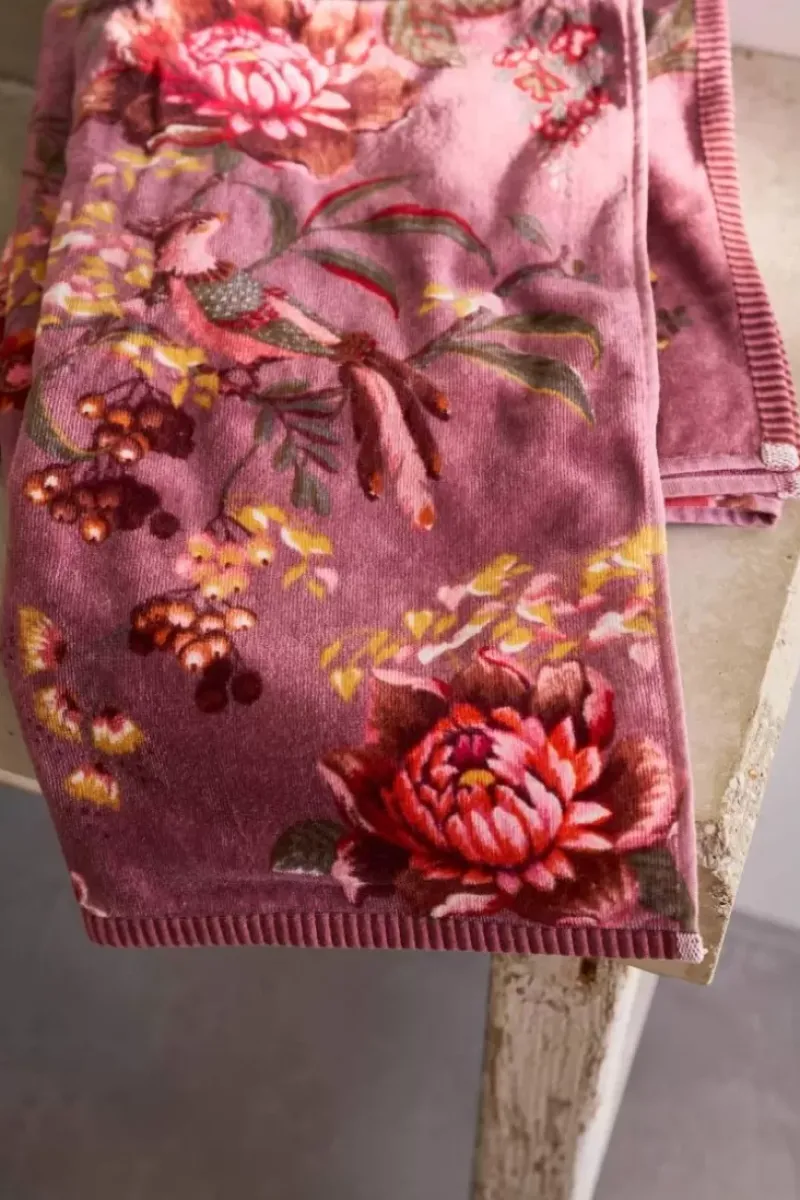 Grote Handdoek Secret Garden Mauve 70X140Cm<Pip Studio Best