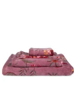Grote Handdoek Secret Garden Mauve 70X140Cm<Pip Studio Best
