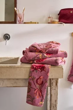 Grote Handdoek Secret Garden Mauve 70X140Cm<Pip Studio Best