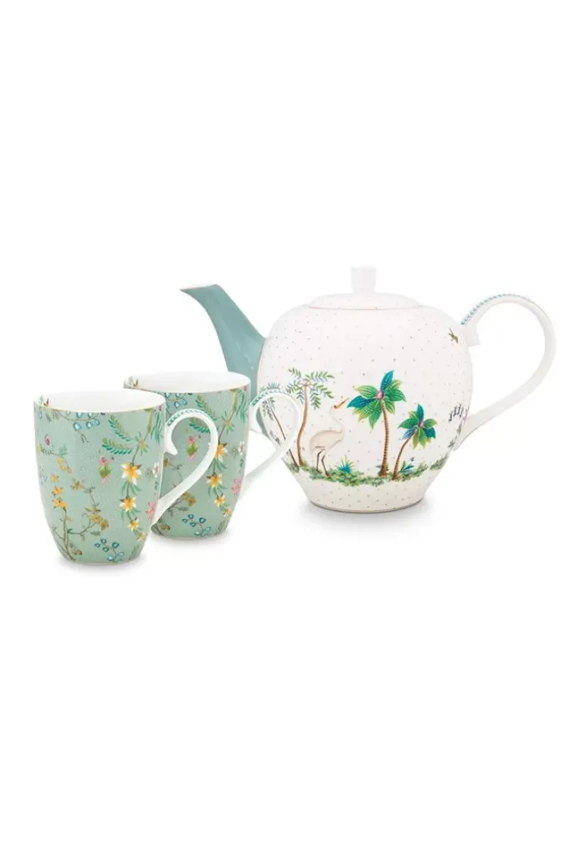 Jolie Set/3 Thee Set Groot Flowers<Pip Studio Outlet