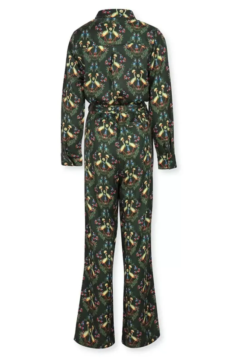 Jumpsuit Flirting Birds Groen<Pip Studio