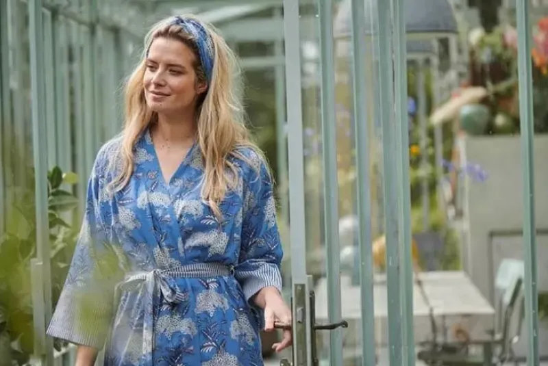 Kimono Flora Firenze Kobalt<Pip Studio Clearance