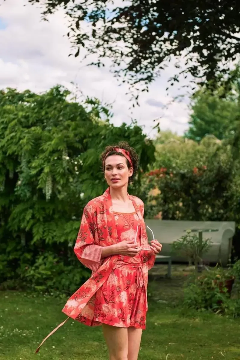 Kimono Flora Firenze Koraal<Pip Studio New