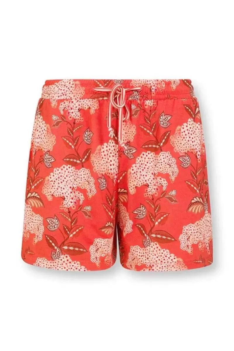 Korte Broek Flora Firenze Koraal<Pip Studio New