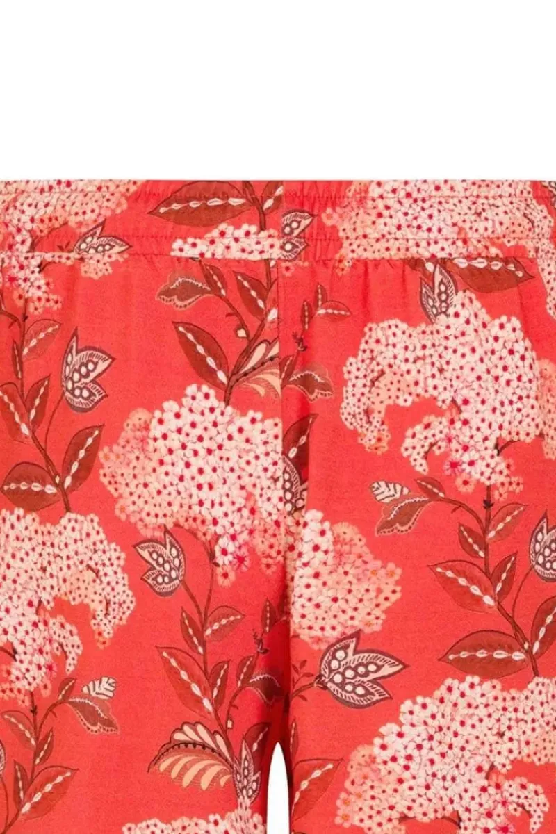 Korte Broek Flora Firenze Koraal<Pip Studio New