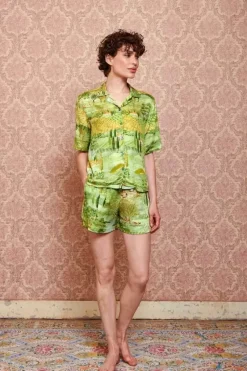 Korte Broek Toscana Groen<Pip Studio Online