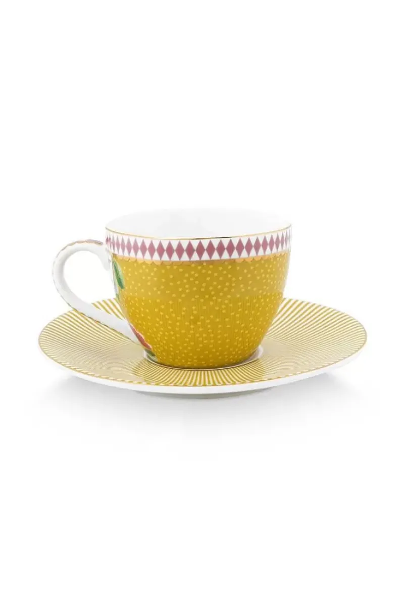 La Majorelle Espresso Kop & Schotel Geel<Pip Studio Online