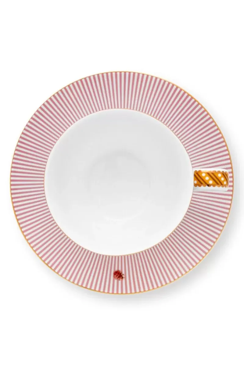 La Majorelle Set/2 Cappuccino Kop & Schotel Roze<Pip Studio Best