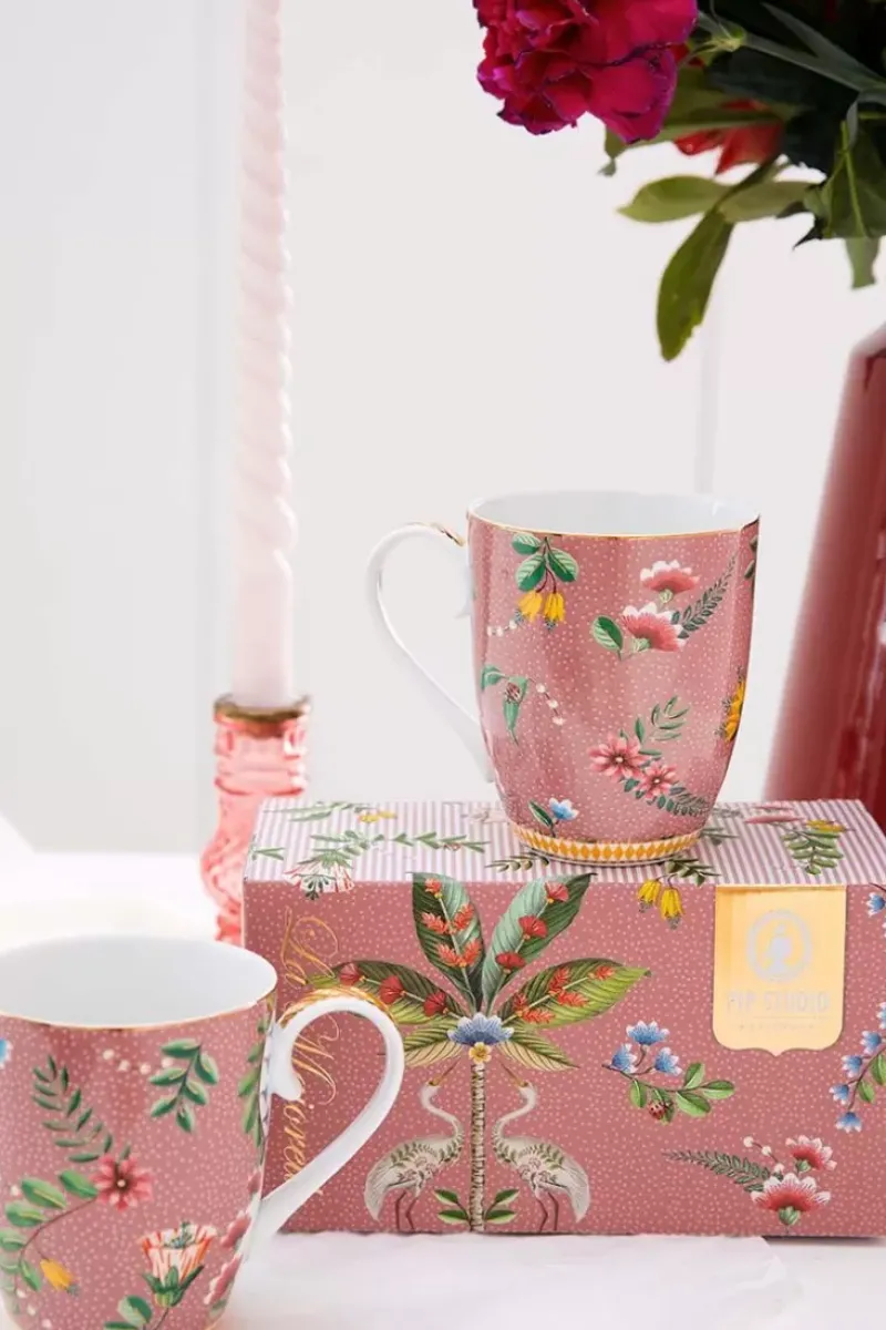 La Majorelle Set/2 Mokken Groot Roze<Pip Studio Online
