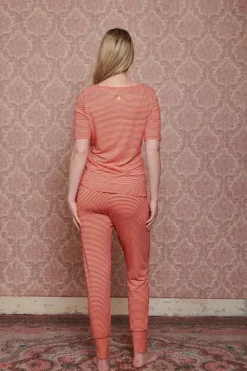 Lange Broek Little Sumo Stripe Koraal<Pip Studio Hot