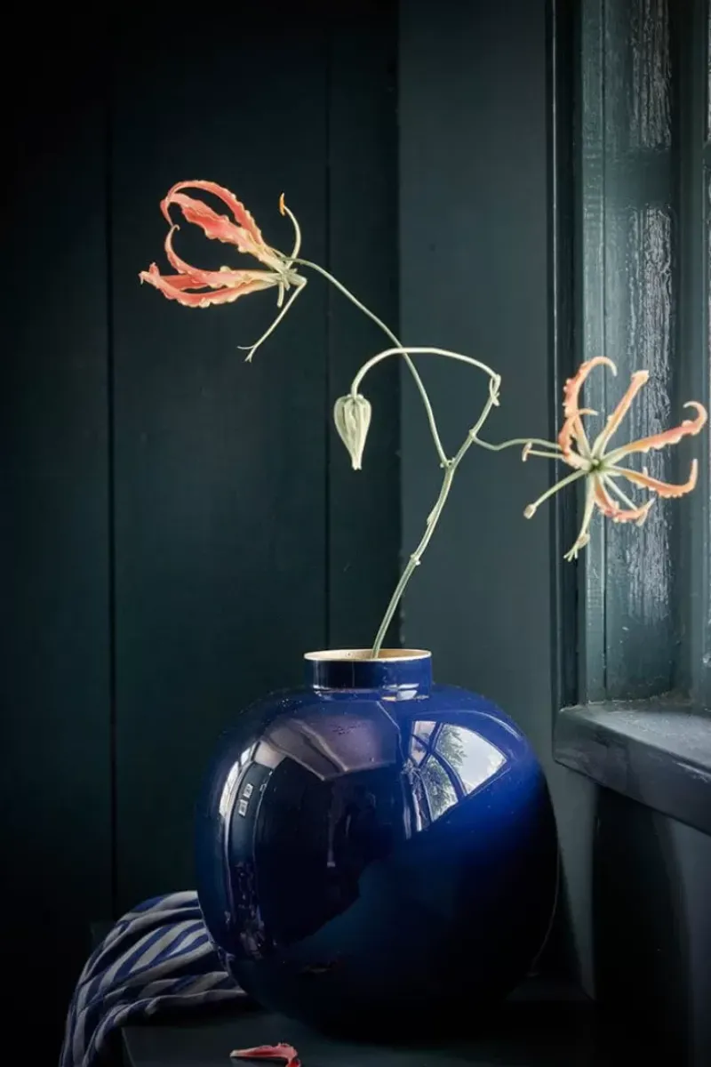 Metalen Vaas Donker 23 Cm<Pip Studio Sale