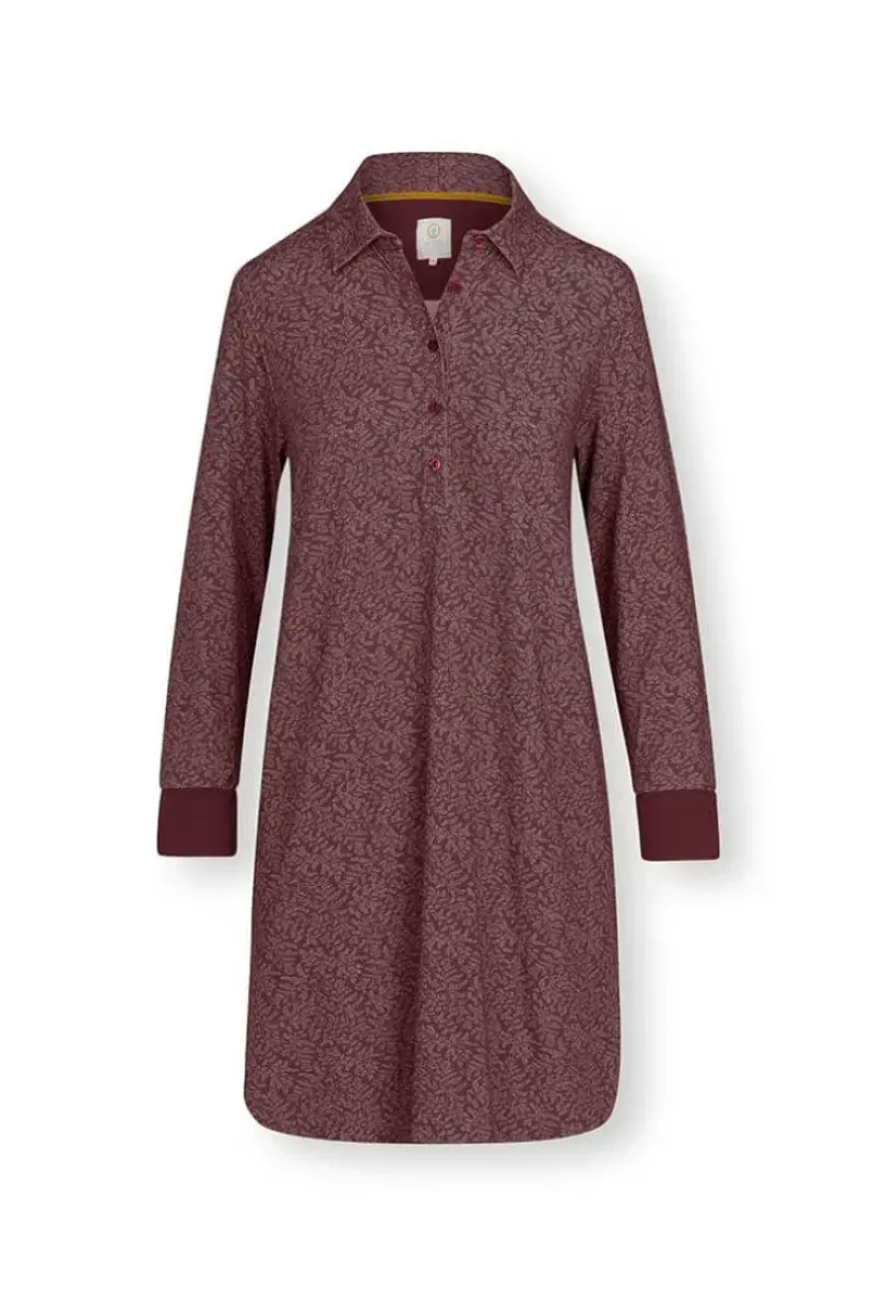 Nachthemd Lange Mouw Leafy Dots Terra<Pip Studio Discount