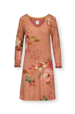 Nachthemd Lange Mouw Tokyo Bouquet Terra Roze<Pip Studio Sale