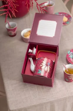 Oriental Flower Festival Theepot Donker Medium<Pip Studio Online