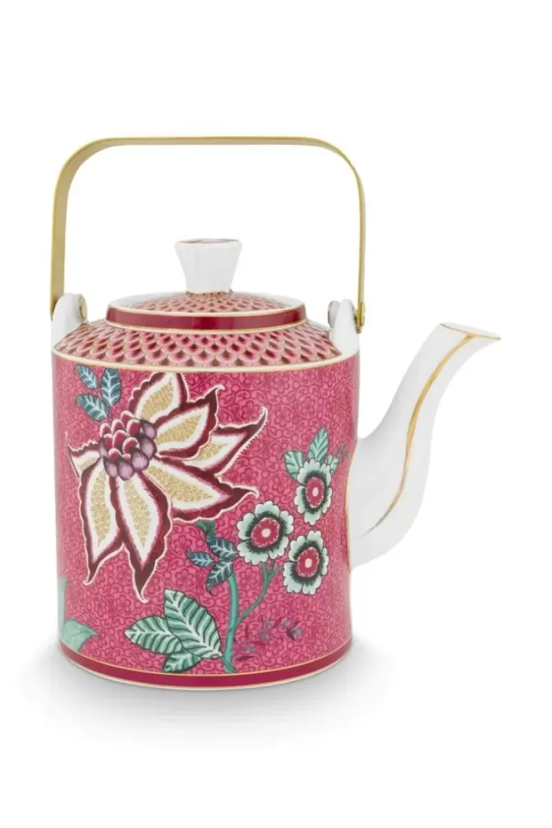 Oriental Flower Festival Theepot Donker Medium<Pip Studio Online