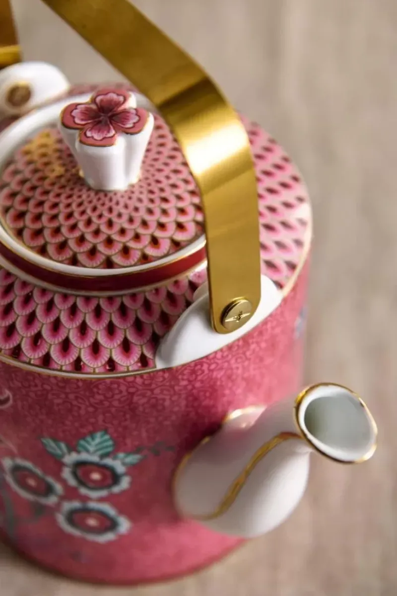 Oriental Flower Festival Theepot Donker Medium<Pip Studio Online