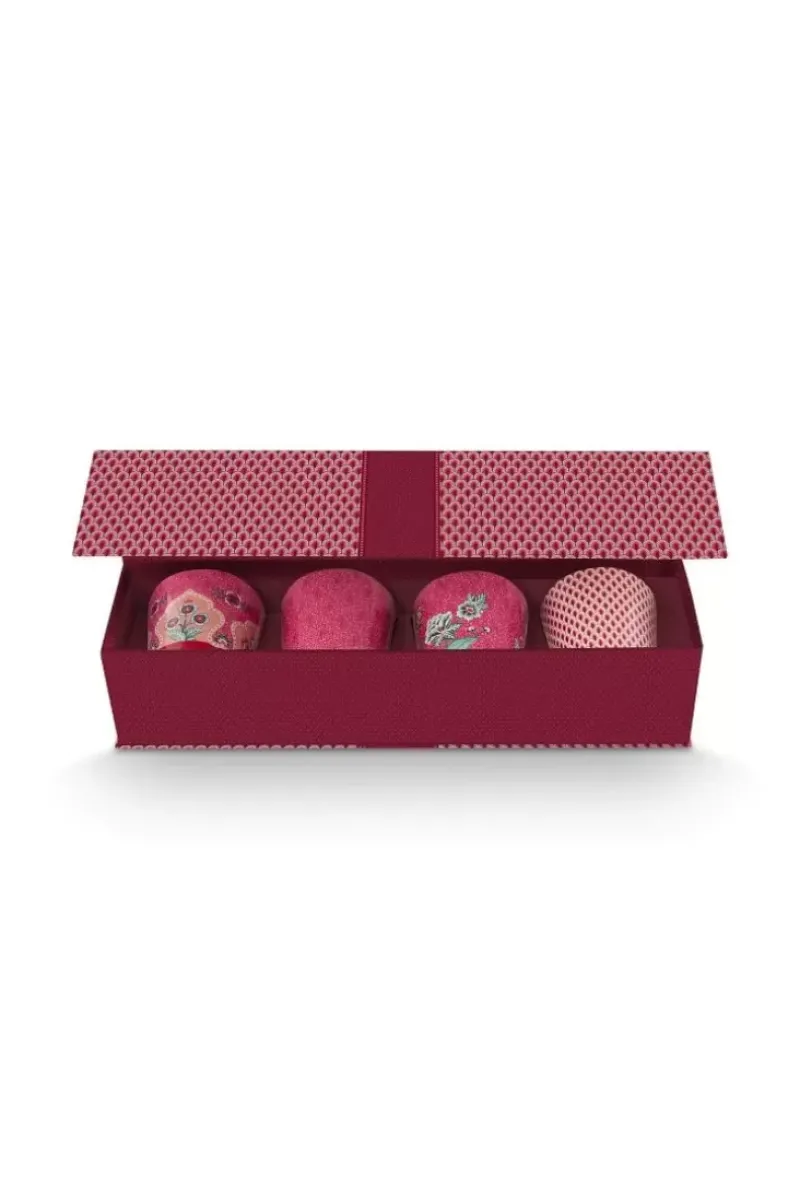 Oriental Flower Festival Set/4 Mokken Donker<Pip Studio Best