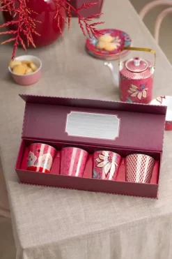 Oriental Flower Festival Set/4 Mokken Donker<Pip Studio Best