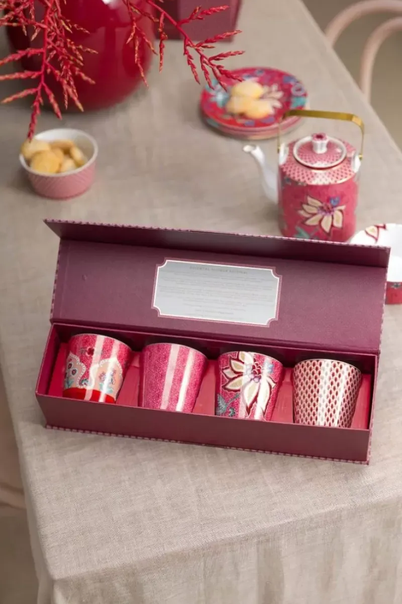 Oriental Flower Festival Set/4 Mokken Donker<Pip Studio Best