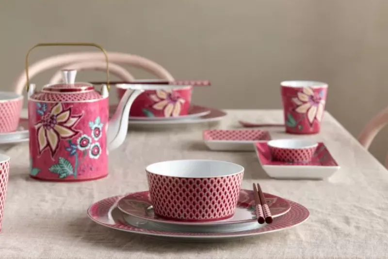 Oriental Flower Festival Set/4 Mokken Donker<Pip Studio Best